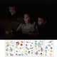 thumbnail image 3 of 25 hojas de tatuajes temporales brillantes, estilos espaciales que brillan en la oscuridad, pegatinas luminosas para tatuajes, tatuajes falsos, suministros para fiestas, regalos, 3 of 6