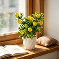 thumbnail image 6 of Artificial Fruit Bonsai Foliage in White Pot, Plastic Indoor Home Decor, Desk Window Sill Shelf Accent, Office Living Room Table Decoration, 6 of 6