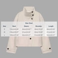 thumbnail image 4 of Kezqiaxn Women's Coats Fashion Long Sleeve Button Stand Collar Winter Loose Casual Jacket Lounge Outwear Cute Clothes Beige L, 4 of 6