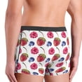thumbnail image 4 of Men's Boxer Briefs, Blueberries pattern strawberry Soft Comfy Mens Underwear Boxer Briefs Breathable With Widen Waist, 4 of 7