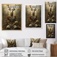 thumbnail image 4 of Designart "Divine Connection Folk Religion wall art II" Animals Floater Framed Canvas Wall Art, 4 of 7