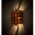 thumbnail image 3 of Meyda 116008 10 in. Monte Cristo Wall Sconce, 63U Rustic Iron Amber Mica & Clear Seedy Glass, 3 of 3