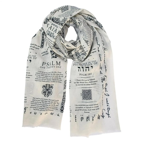 Jesus's Names Christian Prayer Scarf, 27.6"x66.9" Vintage Aesthetic Scarf for Women with 7 Powerful Bible Verses
