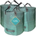 thumbnail image 1 of 3 x Sacs à Déchets de Jardin Réutilisables 120 Litres Sacs de Recyclage Pliables pour Camping, 1 of 3