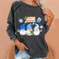 thumbnail image 2 of Chandail de Noël pour Femme à Col Rond, Chandail Chaud, Manteau de Fête Xmas Imprimé, Chandail Mode à Enfiler, Fermeture à Manches Longues, Cardigan, Veste Mi-Longue, 2 of 5