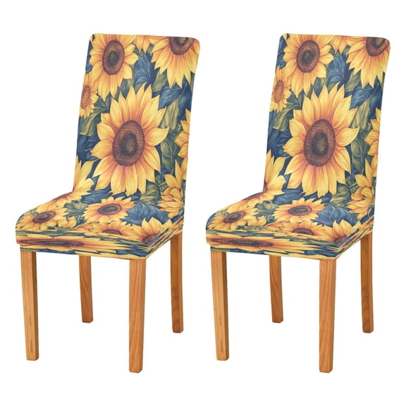 BZSMCE Chairs Slipcovers Dining Chair Covers Sunflower Pattern Creative Pattern