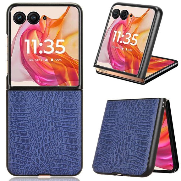 Stylish Classic Case for Motorola Razr 50 Ultra Anti Scratch Classic Alligator Fashion Protective Cover Compatibility