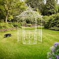 thumbnail image 5 of 10ft. Tall Round Iron Gazebo with Side Walls in Antique White "Tatiana", 5 of 5