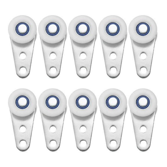 Uxcell 10pcs Trolley Assembly Roller Sliding Track Roller Sliding Door Beam Trolleys for Sliding Door Window Cabinet Silver