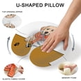 thumbnail image 5 of Neck Pillow, Cute Dog Memory Foam U-Shaped Travel Pillow for Airplane Car Train Office Nap, Portable Soft Head Neck Support for Sleeping & Reclining Red Scarf Black Dog Paw Print, 5 of 9