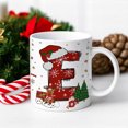 thumbnail image 1 of Personalized Christmas Mug: Custom Initial, Holiday Coffee Cup, 1 of 6
