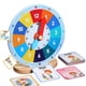 thumbnail image 2 of Reloj didáctico de madera Montessori, juegos de entrenamiento de habilidades para la vida, juguete sensorial, reloj educativo para niños de 3, 4 y 5, 2 of 9