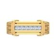 thumbnail image 3 of 1/4 Carat (ctw) Nick Set 6-Stone MensDiamond Wedding Band Ring in 14K Yellow Gold (Ring Size 8.75) (I1-I2 Clarity), 3 of 4