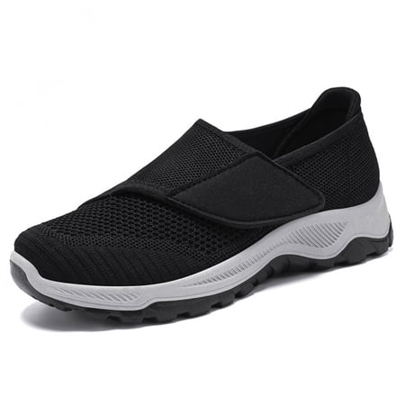 Womens Extra Wide Shoes with Adjustable Strap Wide Width Sneakers Arthritis Edema Walking Shoes