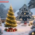 thumbnail image 2 of Stylish Metal Hanging Christmas Tree Wind Spinner - Elegant Concentric Circle Design for Festive Garden Decor, 2 of 7