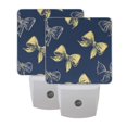 thumbnail image 7 of Hand Drawn Yellow Bows LED Night Light Sensor Lamp Plug-in Adjustable Brightness 2 Pack, 7 of 7