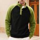 thumbnail image 1 of pstuiky camisas de manga larga para hombre, Blusa/camisa informal y moderna de color liso con cuello alto y botones para hombre. camisetas de hombre l, 1 of 9