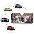 thumbnail image 4 of Xoenoiee 3D Funny Dogs Woodpecker Print Car Windshield Sun Shade Block UV Rays Sun Visor Protector Auto Windshield Sunshade with Suction Cups, Keep Vehicle Cool for Cars Trucks Suvs, 4 of 7