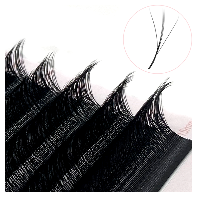 NATUHANA W Lashes Extension L LU(M) Curl Individual Mink YY Lashes 3D W-shaped Volume Fan Eyelash Extension