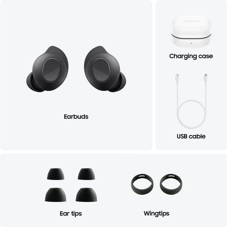 Samsung Galaxy Buds FE Bluetooth Earbuds, True Wireless with Charging Case,  Graphite