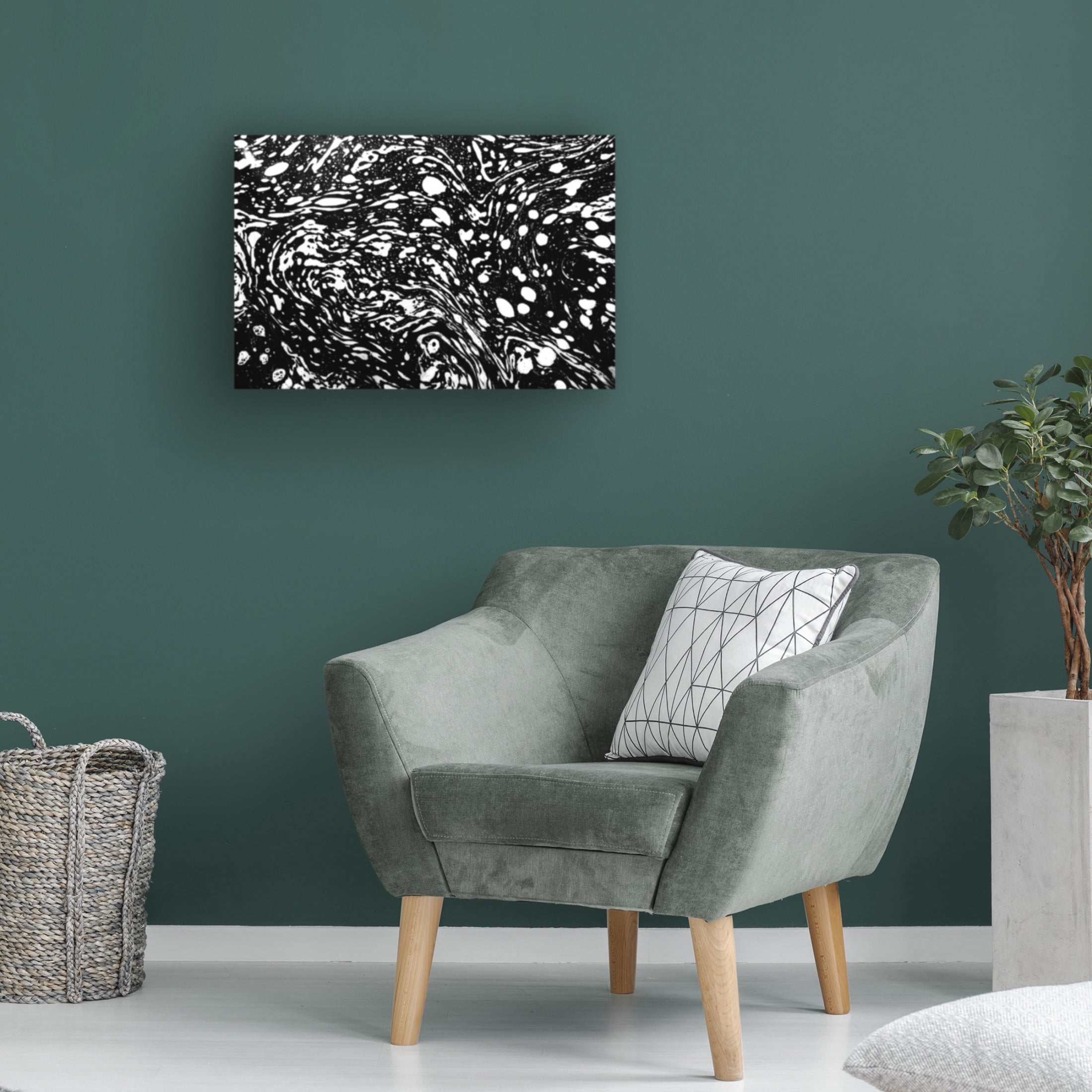 Canvas Wall Art - Joshua Raif 'With The Flow' Wall Art for Living Room, Bedroom, or Office Décor by Trademark Fine Art - 32 x 22 Inches