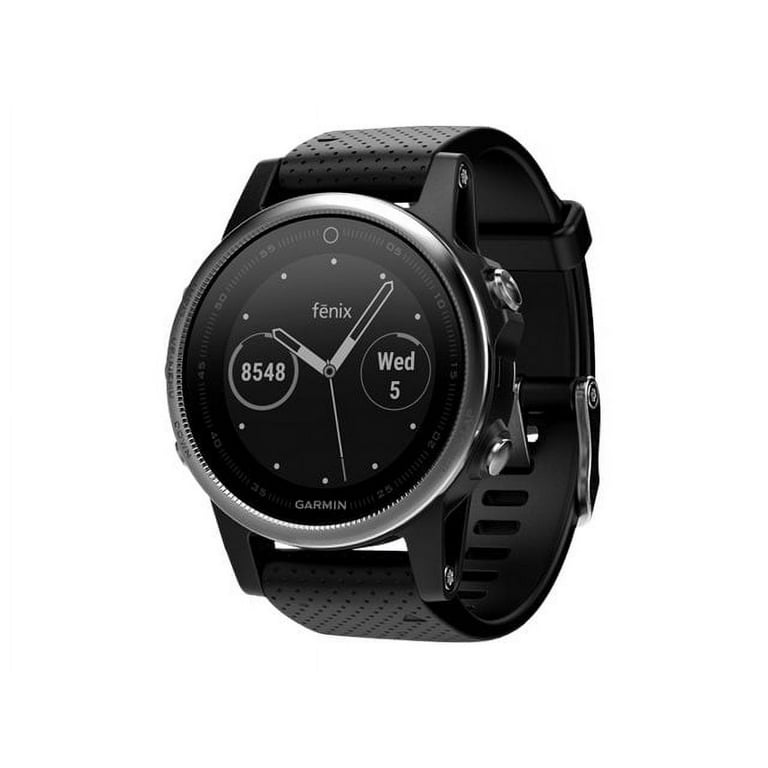 Garmin fēnix 5s, Premium and Rugged Smaller-Sized Multisport GPS  Smartwatch, Silver/Black
