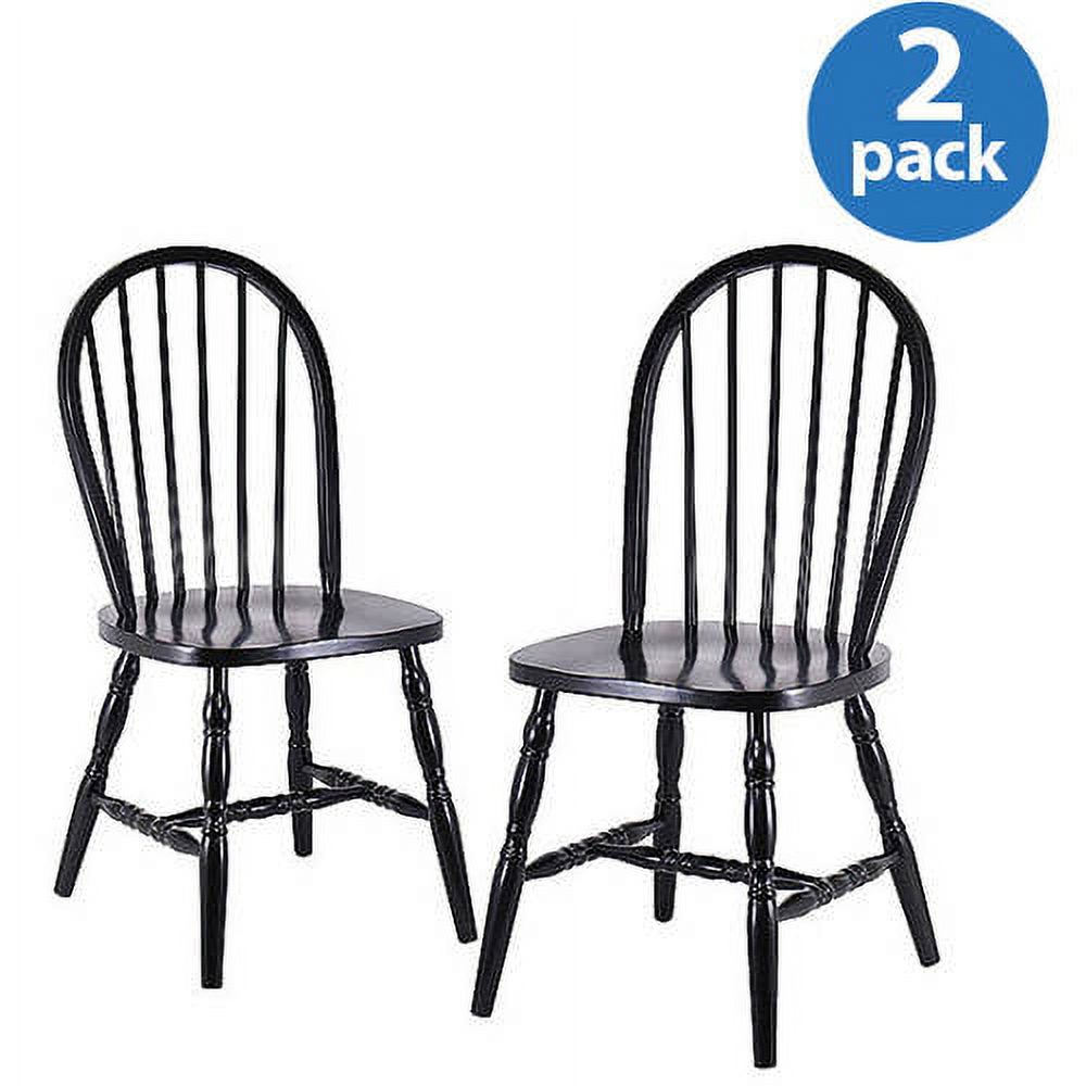 Winsome Wood Assembled 36-Inch Windsor Chairs with Curved legs, Set of 2, Black Finish - image 2 of 2