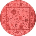thumbnail image 1 of Ahgly Company Indoor Round Oriental Red Industrial Area Rugs, 6' Round, 1 of 4