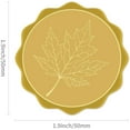 thumbnail image 2 of 25Sheet Gold Foil Certificate Seals Maple Leaf 2inch Round Self Adhesive Embossed Stickers, 2 of 9