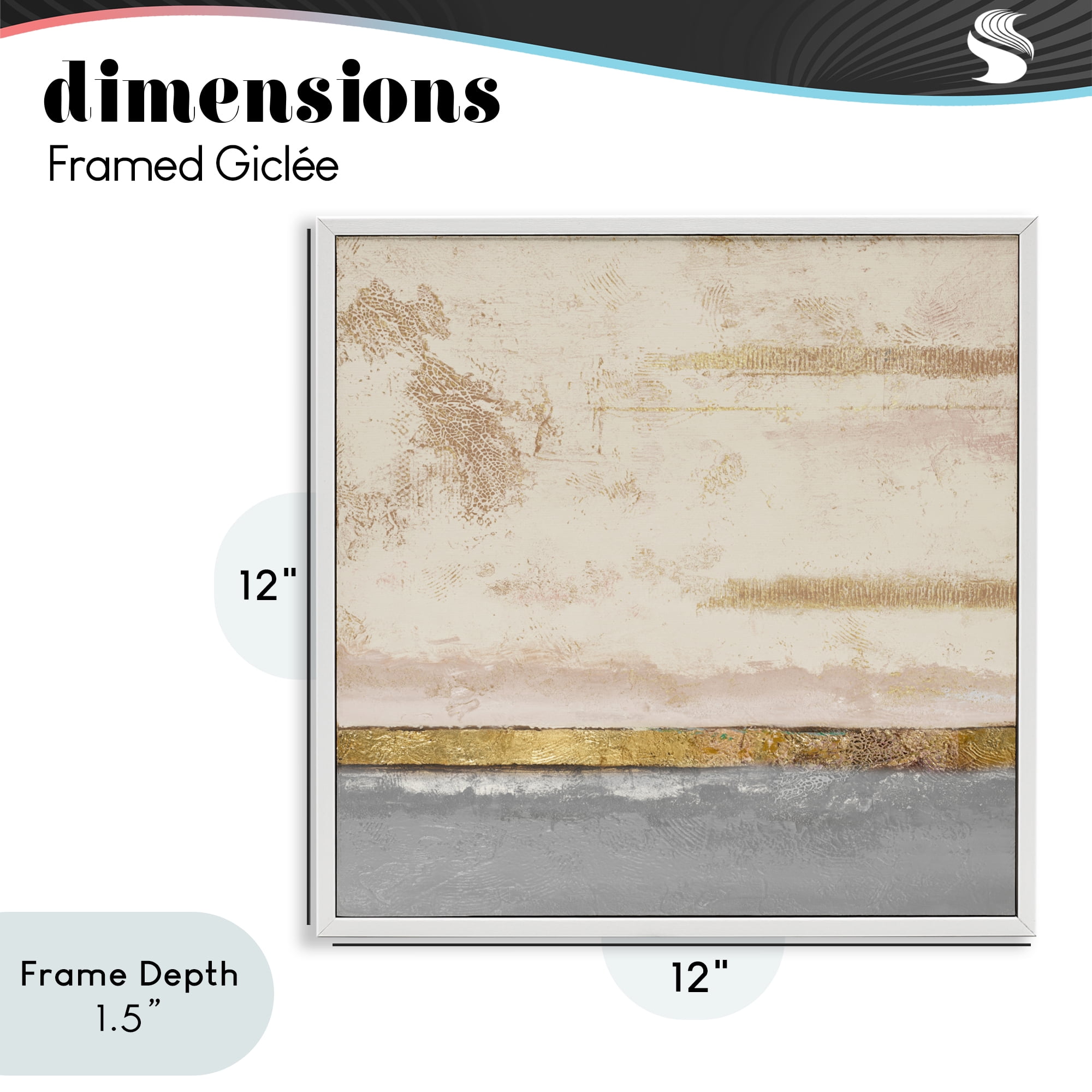 Stupell Industries Soft Sea Abstract White Framed Giclee Art, design by Patricia Pinto
