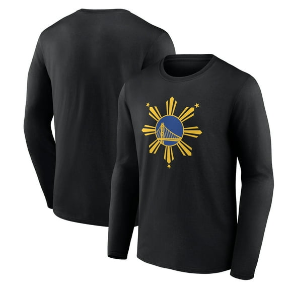 Men's Black Golden State Warriors Filipino Heritage Long Sleeve T-Shirt