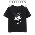 thumbnail image 5 of Camiseta de algodón 100% Kuromi Kawaii Manga Anime japonés Camiseta de verano para niños Ropa para niños Tops Camisetas para niños y niñas Camisetas para bebés Lindas, 5 of 5