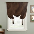 thumbnail image 2 of Rustic Wood Tie Up Curtains for Windows, Adjustable Balloon Window Shades, Brown Wooden Planks Farmhouse Vintage Kitchen Window Treatments Adjustable Roll Up Curtain for Basement/Nursery 52"x45", 2 of 8