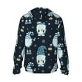 thumbnail image 3 of Uemuo Gnome and Snowflakes Pattern Women's Full Zip UPF 50+ Sun Protection Hoodie Jacket Long Sleeve Sun Shirt Hiking Outdoor Performance with Pockets-X-Large, 3 of 9