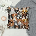 thumbnail image 2 of COMIO  Pillow Covers Cute Doodle Dog Decorative Throw Pillow Covers Dog Print Animal Pillowcase Farmhouse Cushion Cases for Sofa Couch Outdoor Home Decorations, 2 of 5