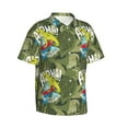 thumbnail image 2 of Balery Surfing Dinosaur Print Men's Hawaiian Shirts Short Sleeve Beach Shirt Relaxed Fit Vacation Button Down Shirts-XX-Large, 2 of 9