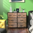 thumbnail image 7 of LIFERECORD 8 Drawers Dresser, Fabric Closet Chests Storage Organizer Tower with Wooden Top Metal Frame for Bedroom Living Room Hallway Entryway, Brown, 7 of 7