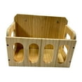 thumbnail image 3 of Comedero de , Comedero, Establo, Contenedor de Comida para Animales Pequeños, Dispensador de Hierba de Madera para Erizos, Ardillas, Cobayas., 3 of 9