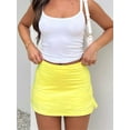 thumbnail image 5 of Sexy High Waist Women's Mini Skirt Split Hem Stretch Fitted Pencil Bodycon Short Skirts, 5 of 7