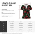thumbnail image 5 of Naloa Cherry Print T-Shirts Short Sleeve V Neck Tees for Women Fashion Tops Trendy Lightweight Soft Casual Summer Outfits Clothes, 5 of 5