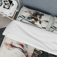 thumbnail image 4 of Designart "USA Hockey Player in Full Action VI" Modern Bedding Covert Set - Sport Hockey Blue Sports Bed Set With 2 Shams, 4 of 6