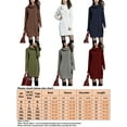 thumbnail image 4 of Fashnice Robe Chandail pour Femmes, Mini Robe à Enfiler, Col Roulé, Chaude, Bleu Foncé TG, 4 of 4