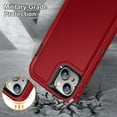 thumbnail image 6 of JTCASES for iPhone 14 Case, Shockproof Anti-drop PC Frame Anti-slip Strip Silicone Back Shell Rugged Anti-scratch for iPhone 14 (6.1" 2022) - Red, 6 of 8