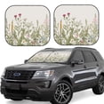 thumbnail image 6 of Kdxio Herbs And Wildflowers Print 2-Piece Sun Shade Front Windshield - Foldable Car Front Window Sunshades For Most Sedans Suv Truck, 6 of 6