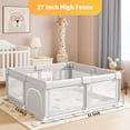 thumbnail image 7 of DaPlug Baby Playpen, 51 x 51 inch Indoor & Outdoor Toddler Play Yard Fence for Boys Girls, Gray, 7 of 7