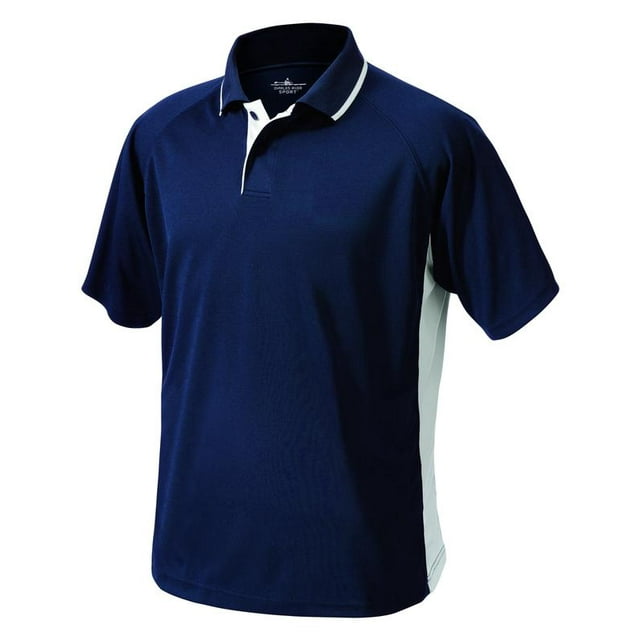 Charles River Men's Color Blocked Wicking Polo in Navy/White 4XL | 3810