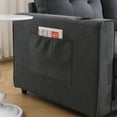 thumbnail image 6 of IbayNawi 3-in-1 Upholstered Futon Sofa Convertible Floor Sofa bed,Foldable Tufted Loveseat with Pull Out Sleeper Couch Bed W/Side Pockets for Living Room, Dark Gray, 6 of 9