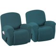 thumbnail image 1 of Stretch Recliner Slipcovers Durable Soft High Stretch Jacquard Sofa Furniture Cover Form Fit Stretch Stylish Recliner Cover/Protector (2 Pack Recliner, Deep Teal), 1 of 7