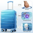 thumbnail image 5 of CASEMIOL 20 in Adult 2 Piece Spinner Carry On Luggage with Portable Case, Light Blue, 5 of 9