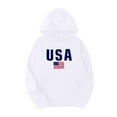 thumbnail image 3 of USA Flag Hoodie and Sweatpants Set Unisex Pullover Hooded Sweatshirt and Jogger Pants Casual Tracksuit, 3 of 4